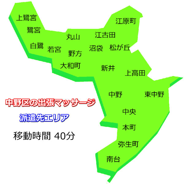 中野区の町名地図