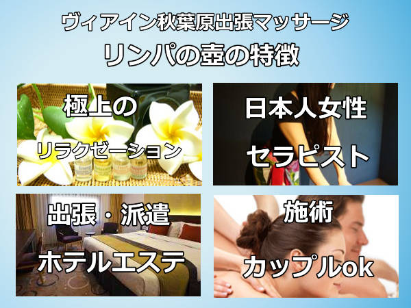 ヴィアイン秋葉原出張マッサージの特徴
